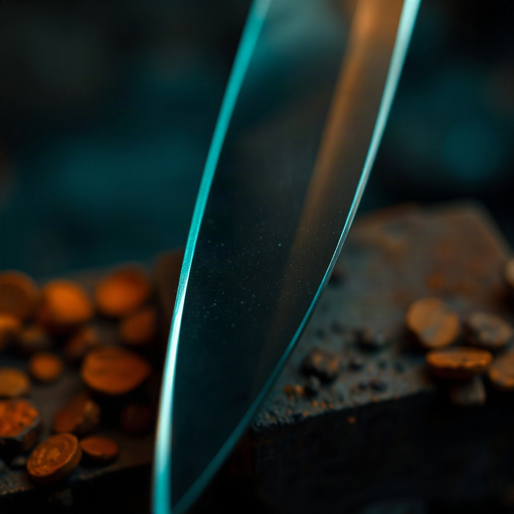Grind line on blade blank